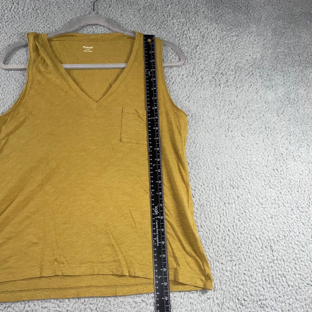 Madewell Pocket Tank Top Women Medium V Neck Sleeveless Basic Academia Relaxed‎ - Picture 3 of 12